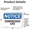 Signmission Compressed Gas OSHA Notice Sign, Vinyl Decal, 7in W x 5in L, 2PK OS-2PACK-NS-D-57-L-10752 - alternate 5